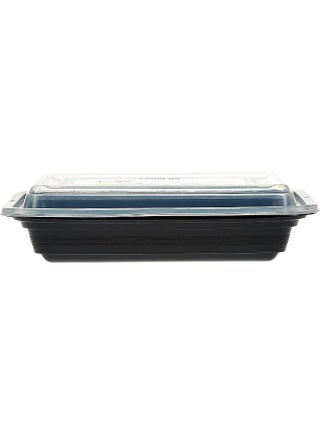 [Pack of 24] Microwave Container Black 16 Ounces Round With Lid - view 2